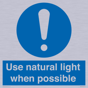 Use natural light when possible